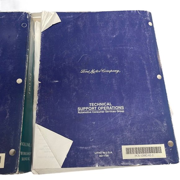2002 FORD ESCORT WorkShop Manual Vol 1 Vol 2 Wiring Diagram Book Set Paperback - Picture 6 of 8